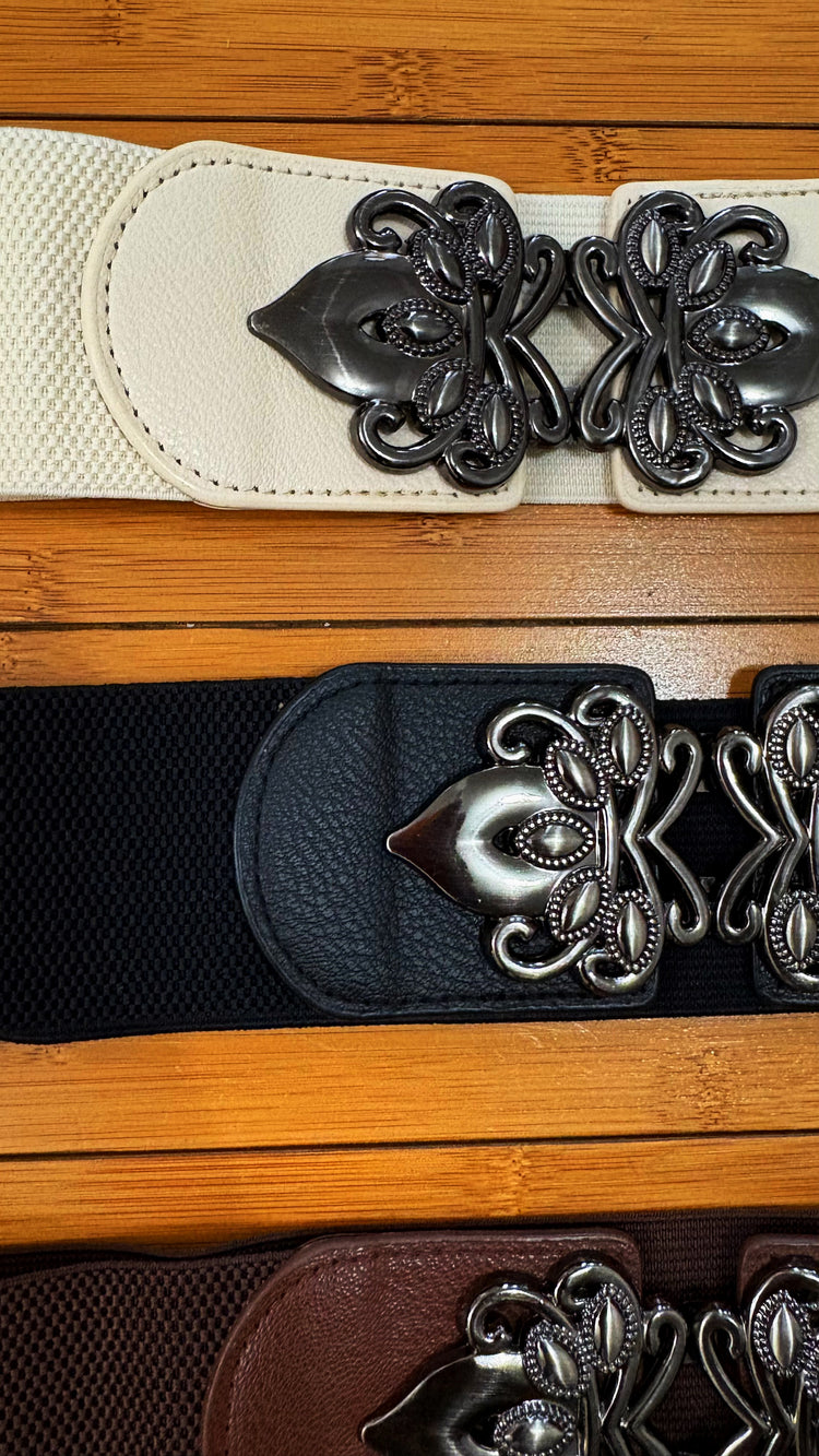 Stretch Silver Hardware Belt