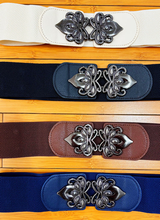 Stretch Silver Hardware Belt