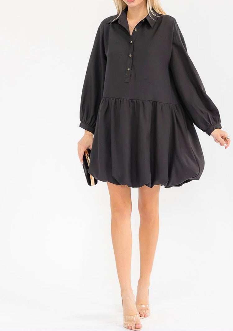 Willow Bubble Dress Black