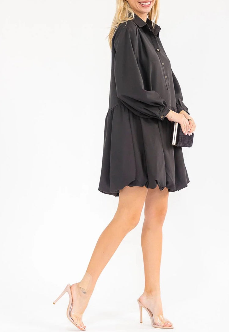 Willow Bubble Dress Black