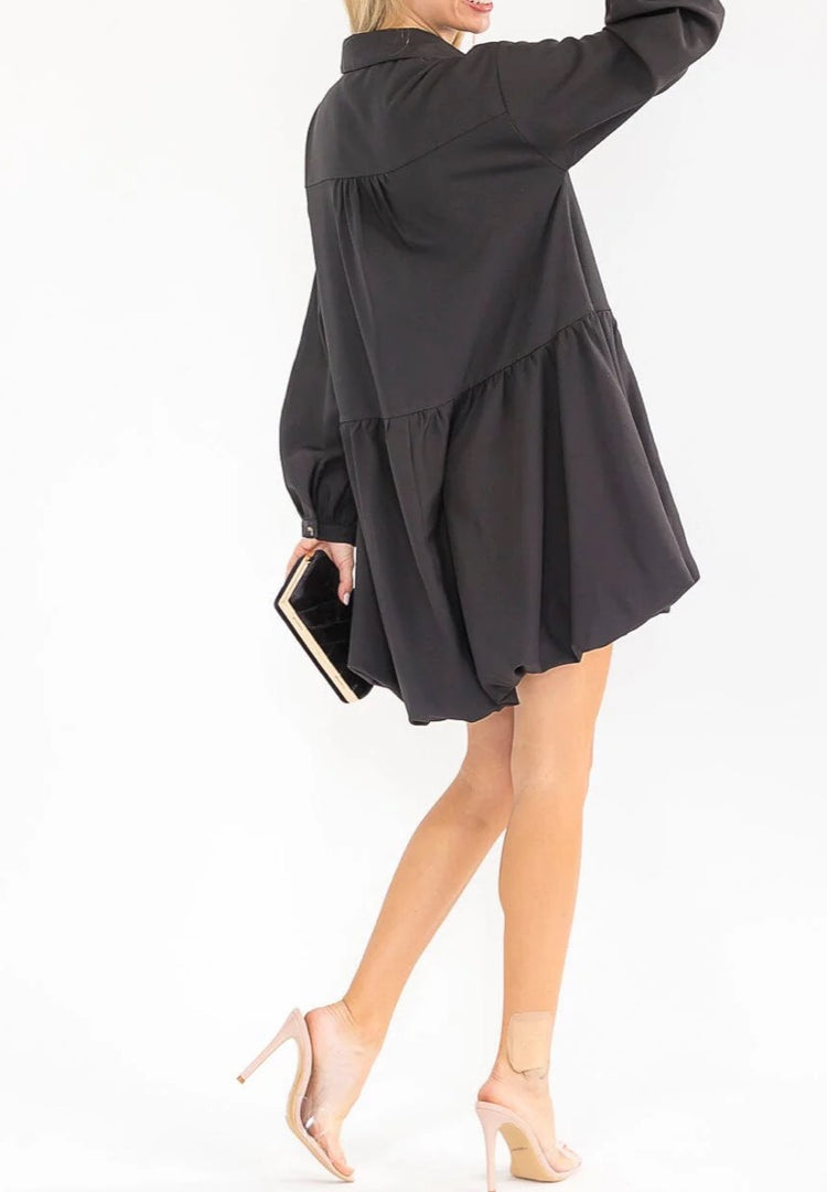 Willow Bubble Dress Black