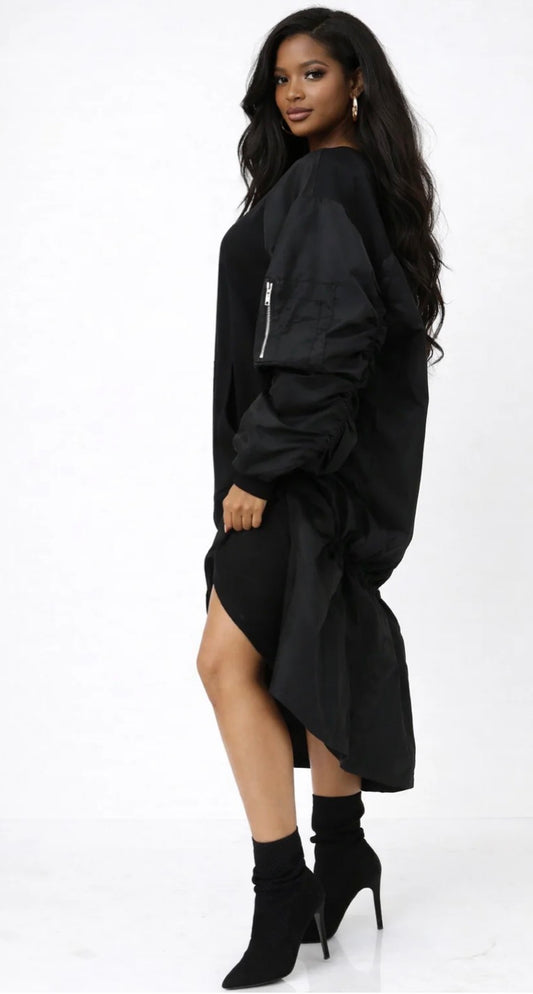 Carmen Drawstring Back Jersey Dress