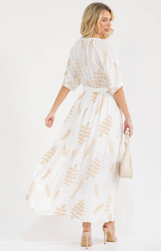 Carmen Tan Embroidery Maxi