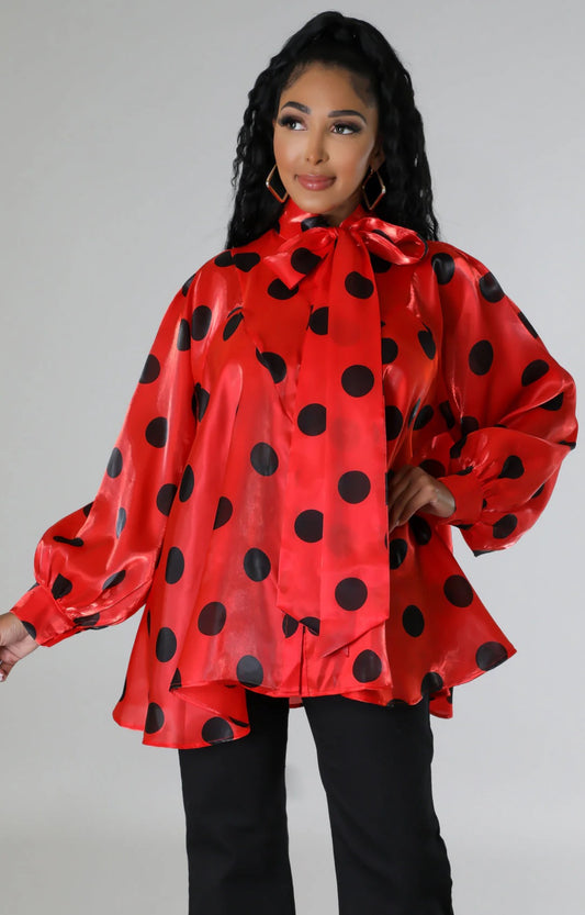 Camille Polka Dot Top