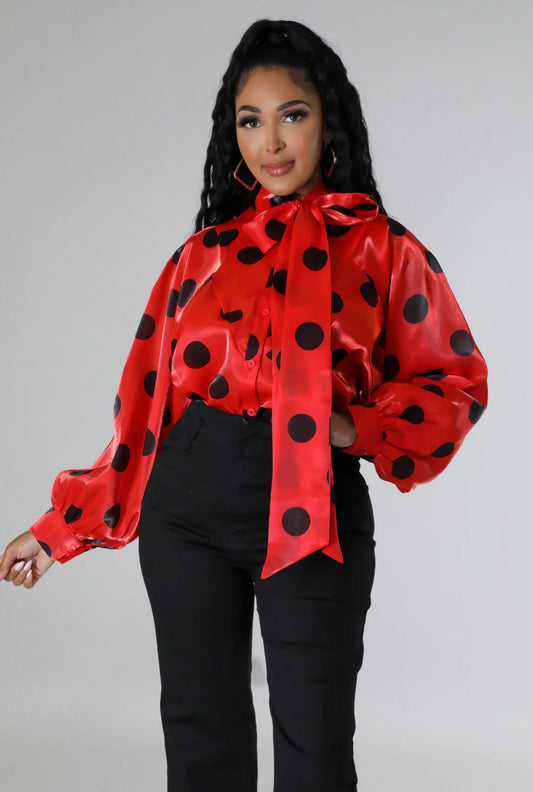 Camille Polka Dot Top