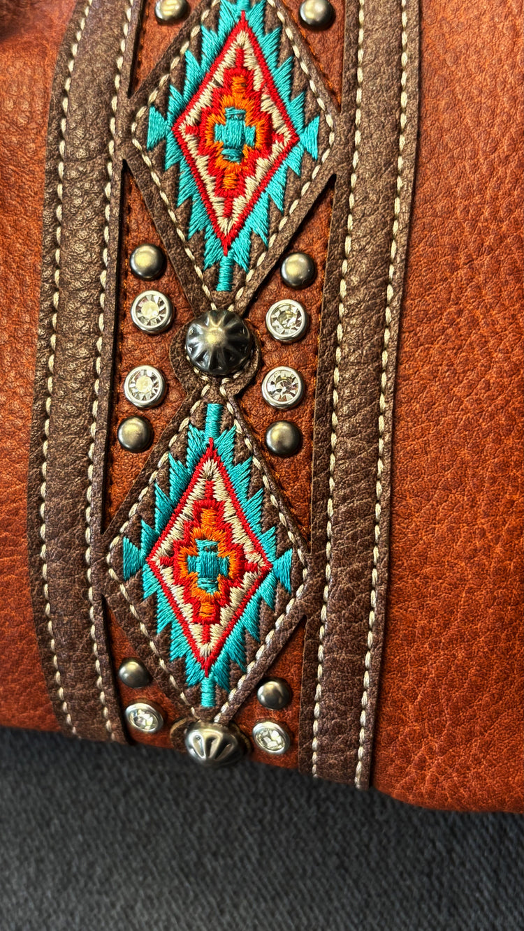 Tribal Buckle Cross Body Bag