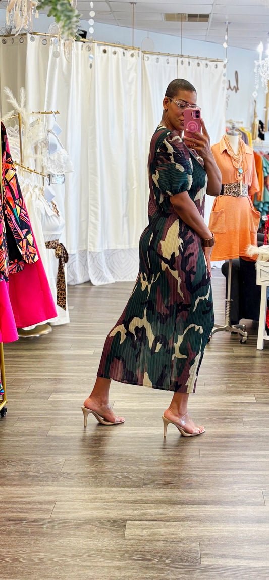 Camo Lantern Dress