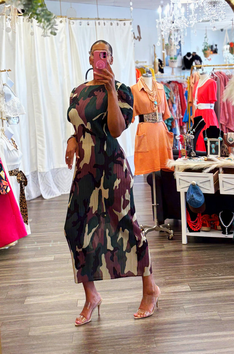 Camo Lantern Dress