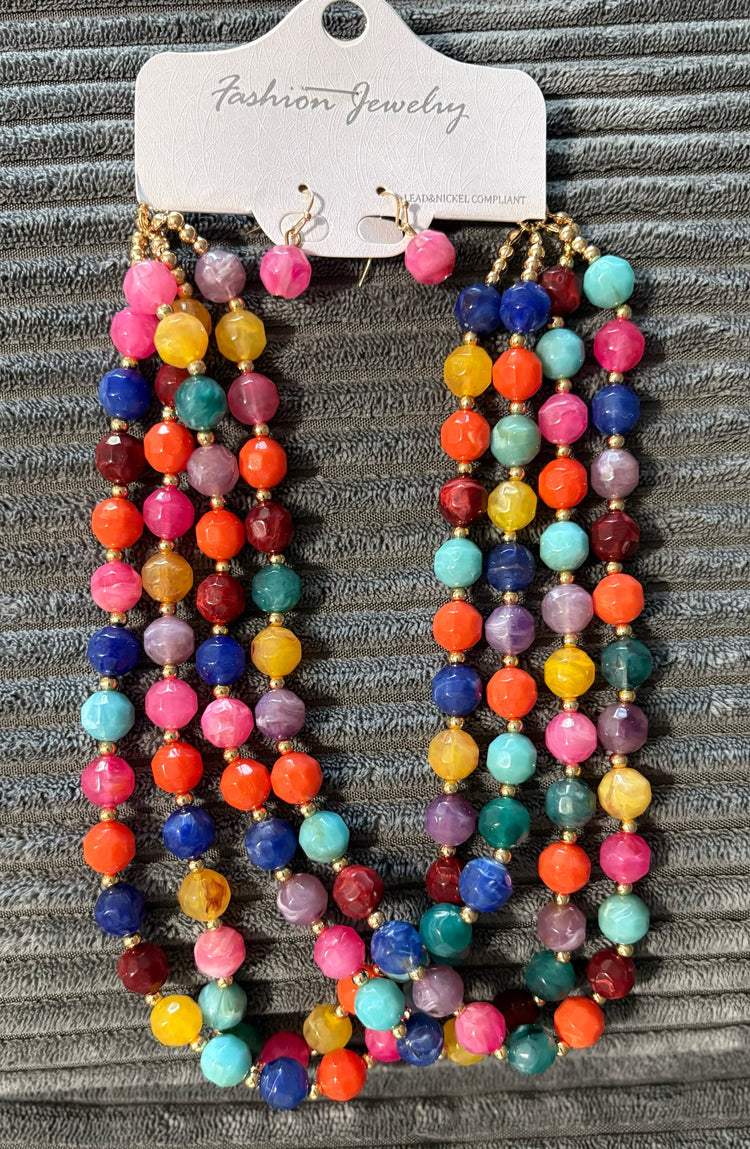 Multi Beaded Necklace