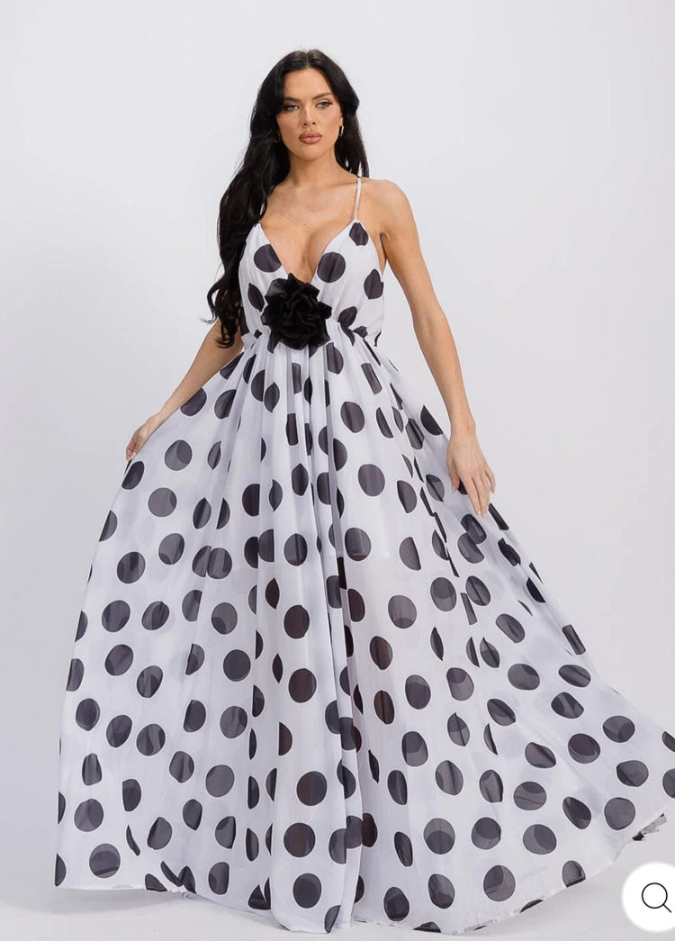 Charlotte Polka Dot Maxi