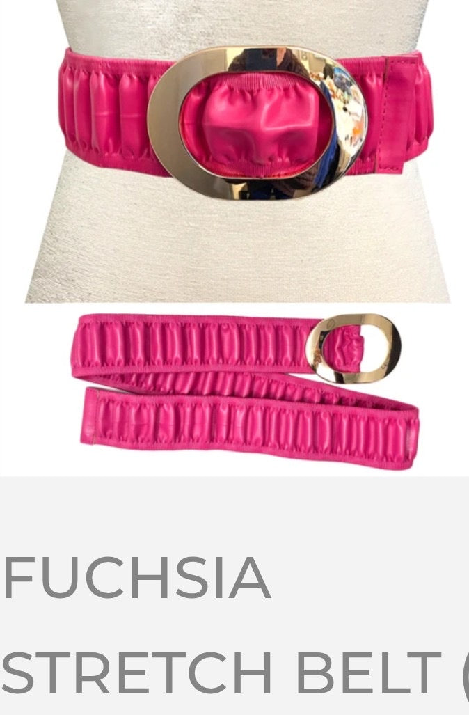 Gold Buckle Stretch Belt