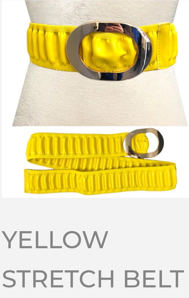 Gold Buckle Stretch Belt