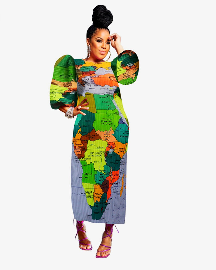 Stretch Map Dress