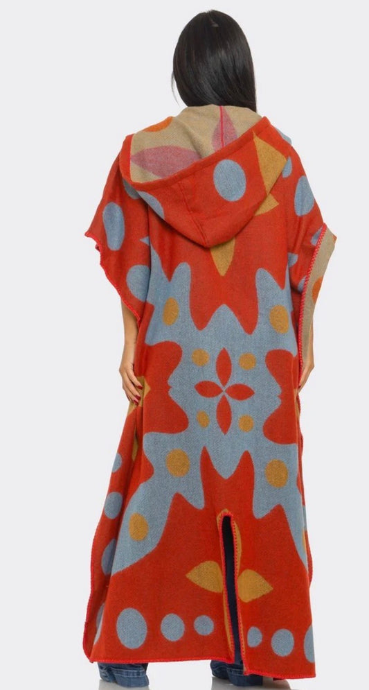 LV Print Hoodie Duster