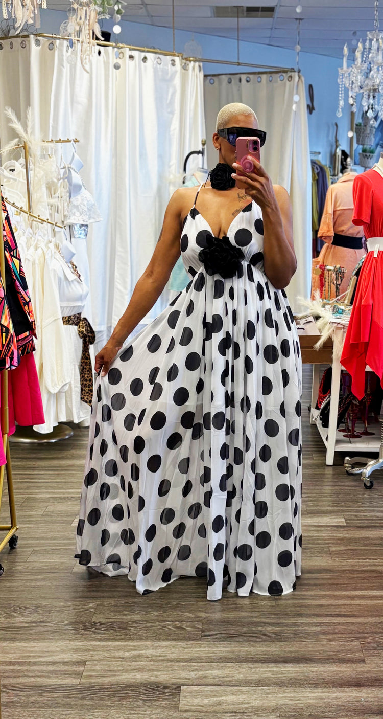 Charlotte Polka Dot Maxi