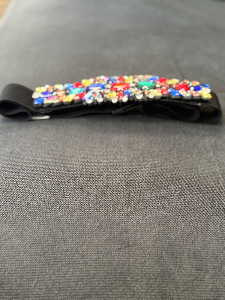 Multi Color Jewel Stretch Belt