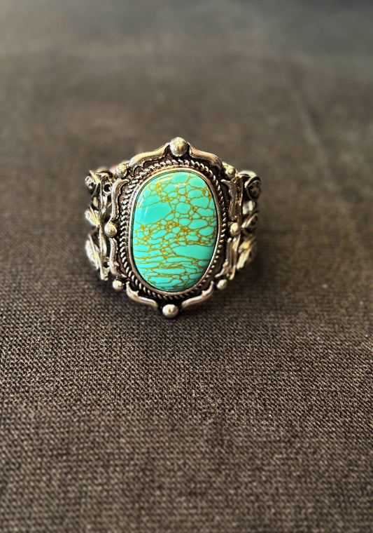 Turquoise Stone Stretch Bracelet