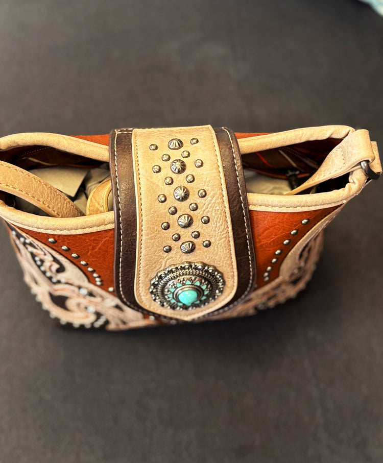Turquoise Center Stone Bag
