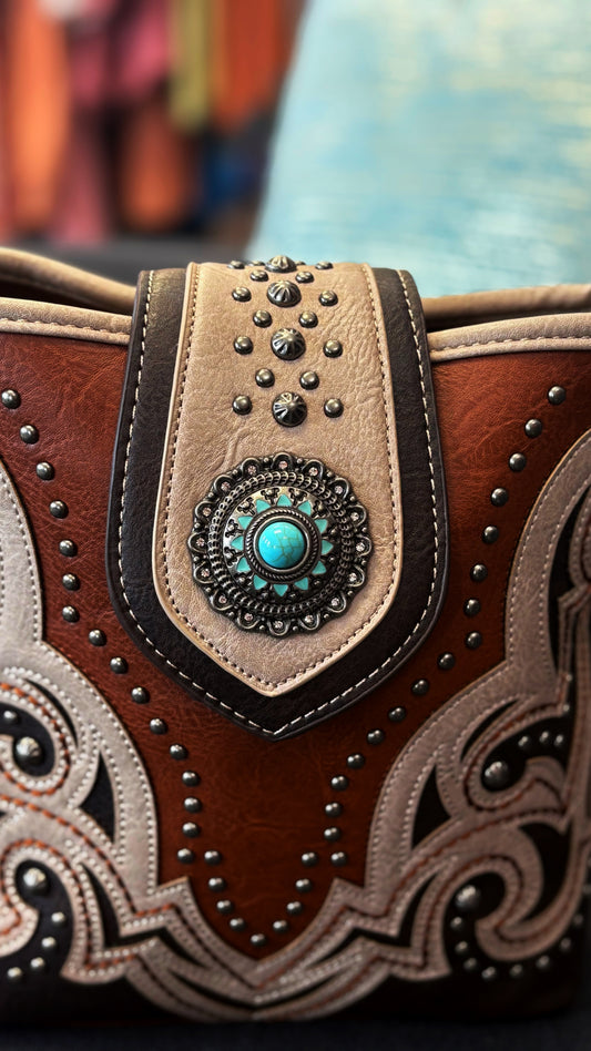 Turquoise Center Stone Bag