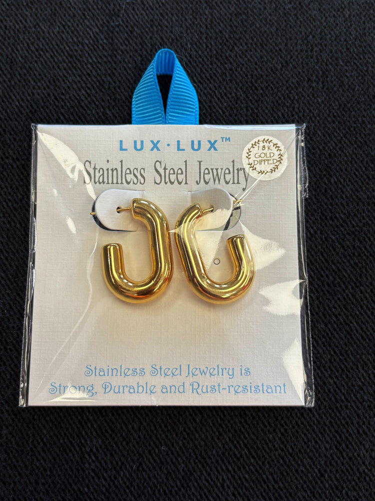 Short Gold Dipped Earrings