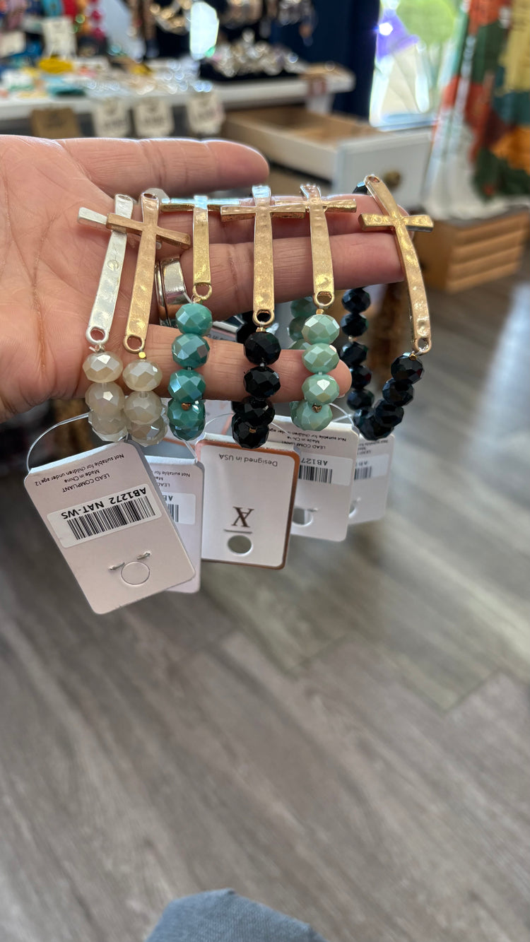 Cross Beaded Bracelet