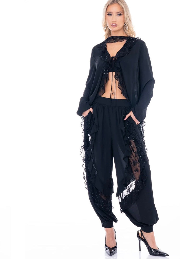 Blk Lace Bottoms