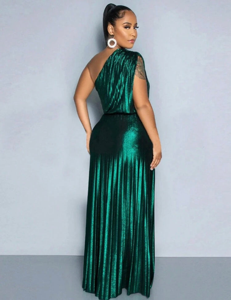 Metallic Green Maxi