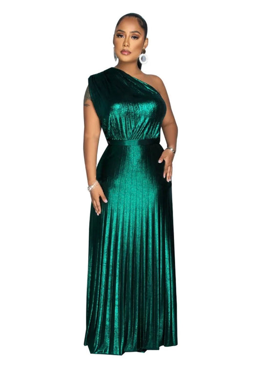 Metallic Green Maxi