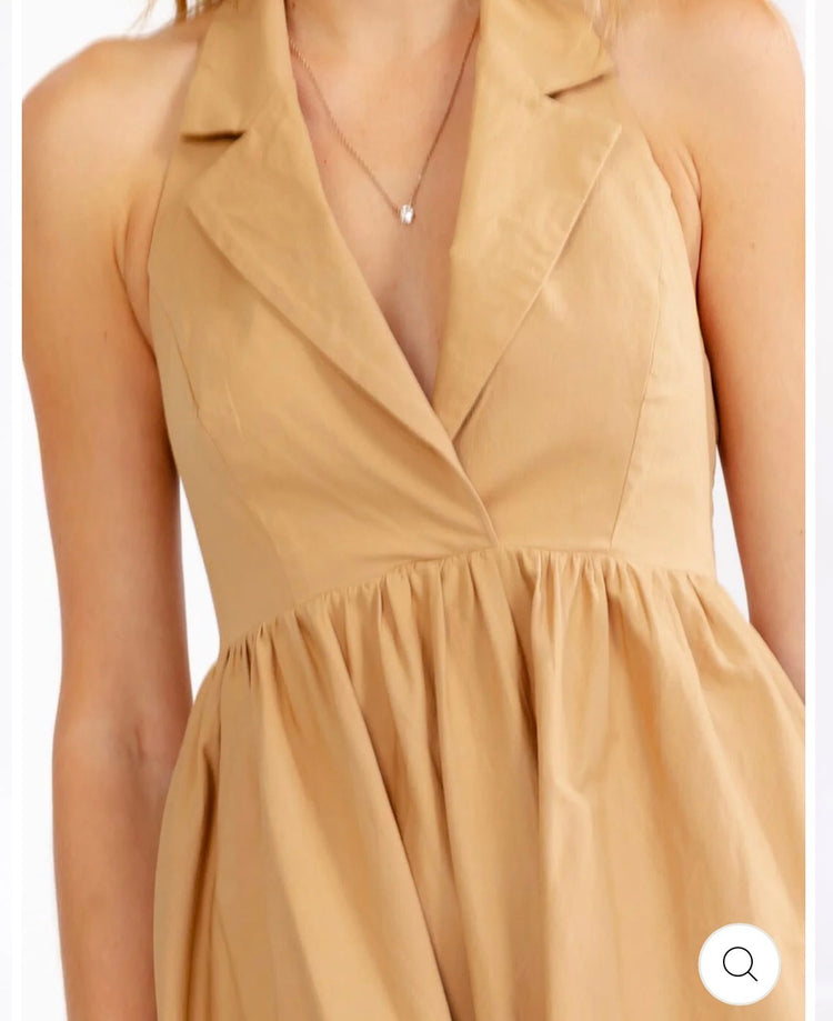 Eva Pocket Back Open Tie Maxi Dress